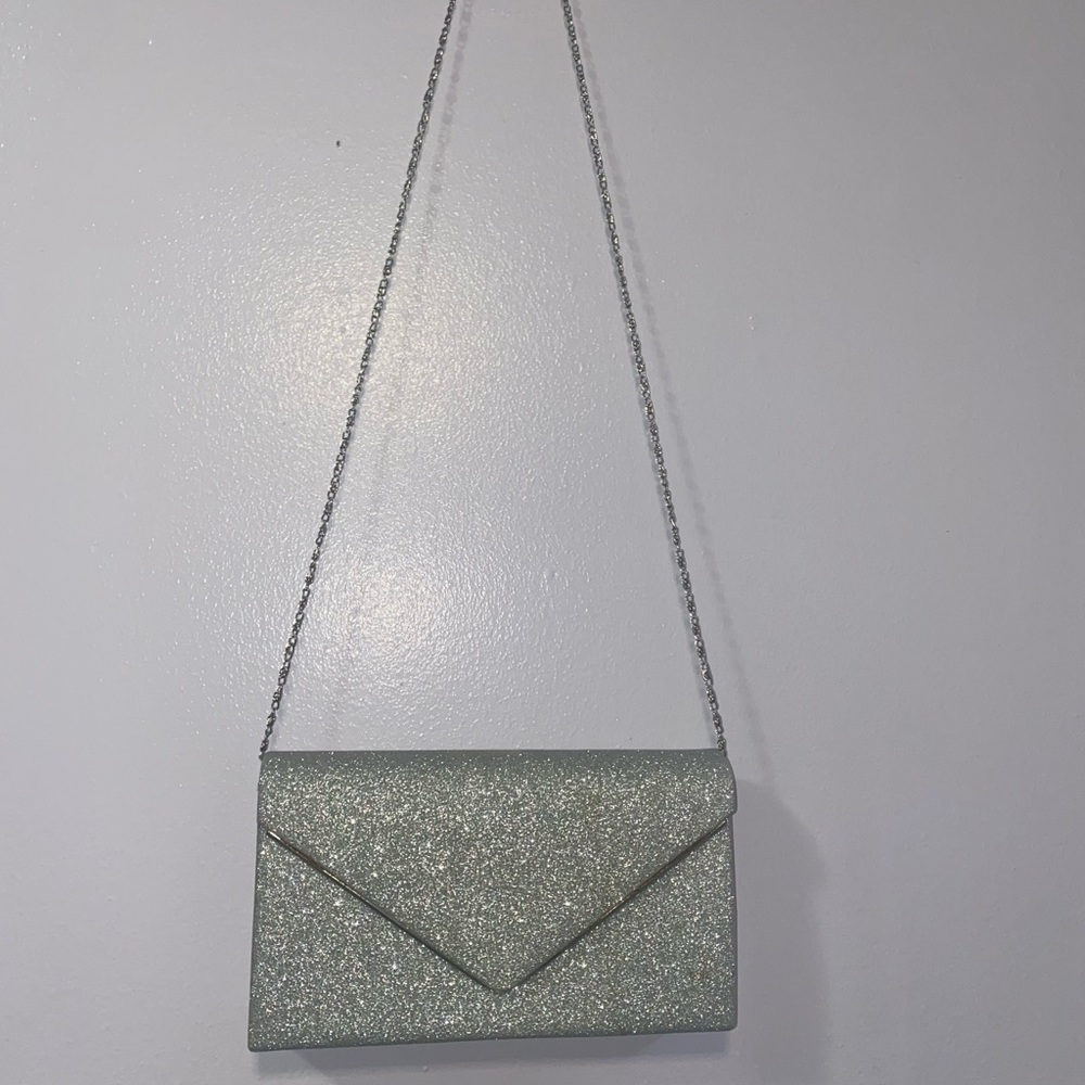 Silver clutch 🤍